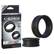 Fantasy C - Ringz Max Width Silicone Rings - Black Set of 2 - COCK RINGS