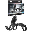 Fantasy C Ringz Ultimate Couples Cage Max Black USB Rechargeable Vibrating Cock Ring Cage - COCK RINGS