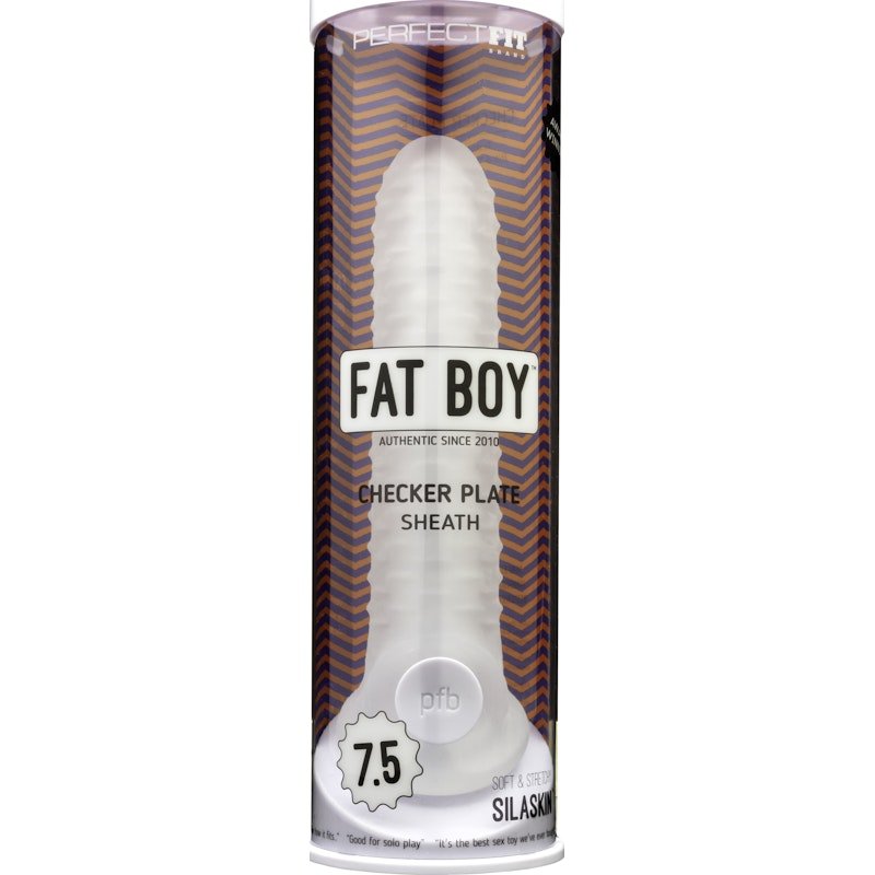 Fat Boy Checker Plate Sheath 7.5in - Adult Toys