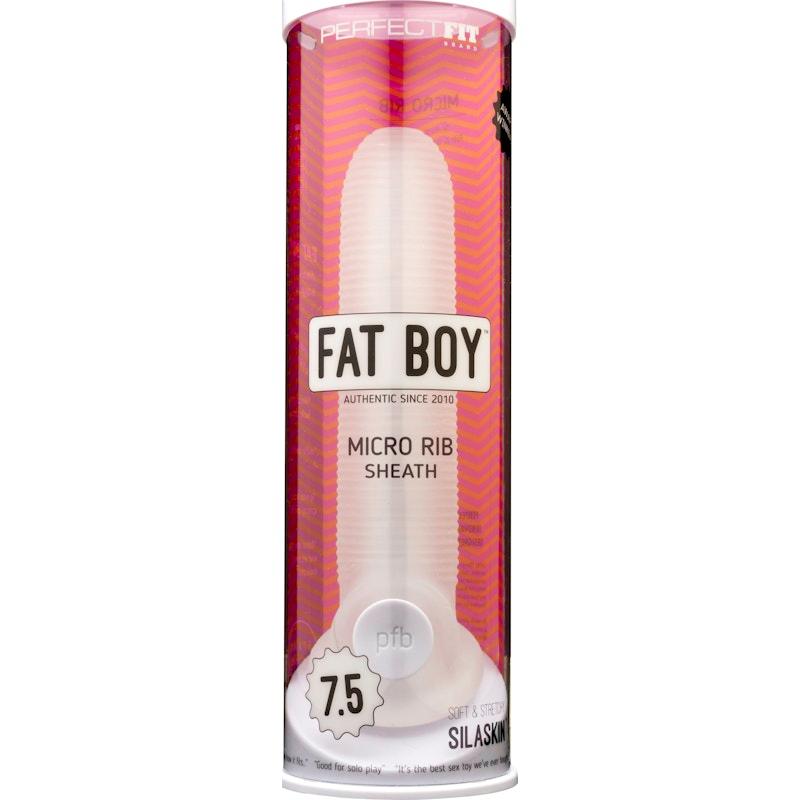 Fat Boy Micro Rib Sheath 7.5in - Naughty by Nature Adult Store