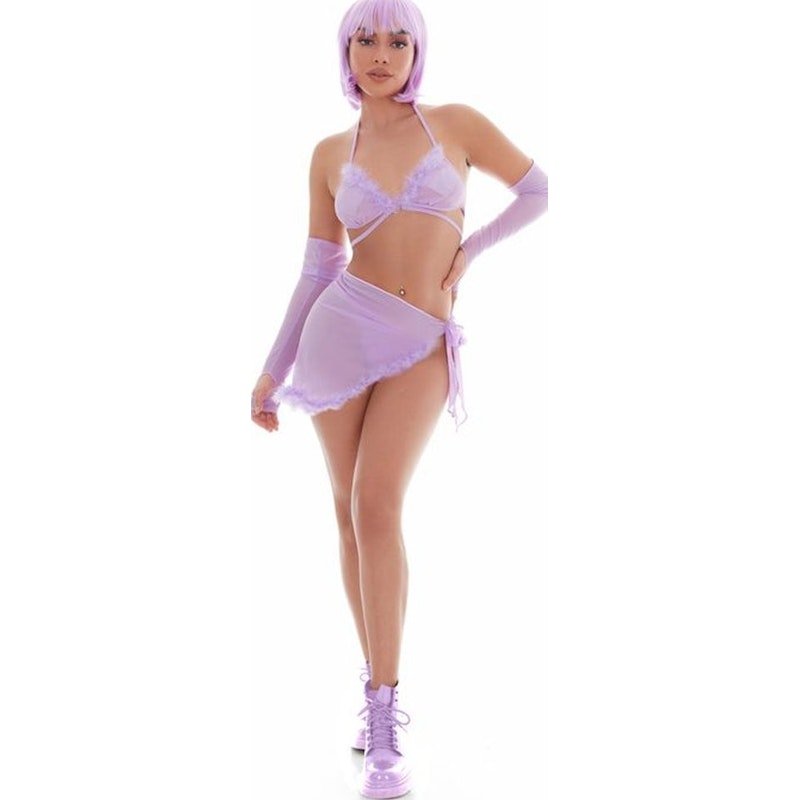 Feeling Fuzzy Lilac Festival Set incl Pasties - Lingerie