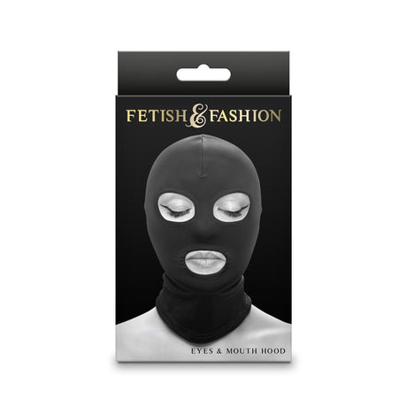 Fetish & Fashion - Eyes & Mouth Hood - Black - Black Hood - BONDAGE - TOYS