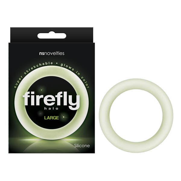 Firefly Halo - Glow In Dark Clear Large 60 mm Cock Ring - COCK RINGS