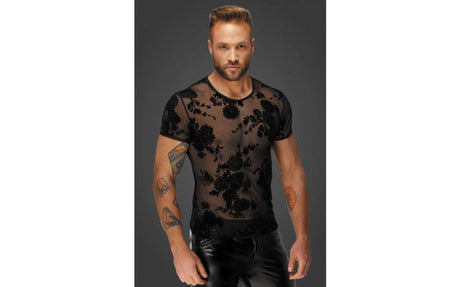 Flock Embroidery T-Shirt - Lingerie