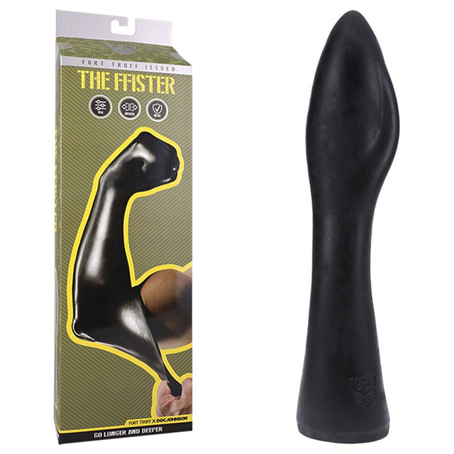 Fort Troff FFister Fisting Sleeve – 35cm Black TPE Anal Toy - ANAL TOYS