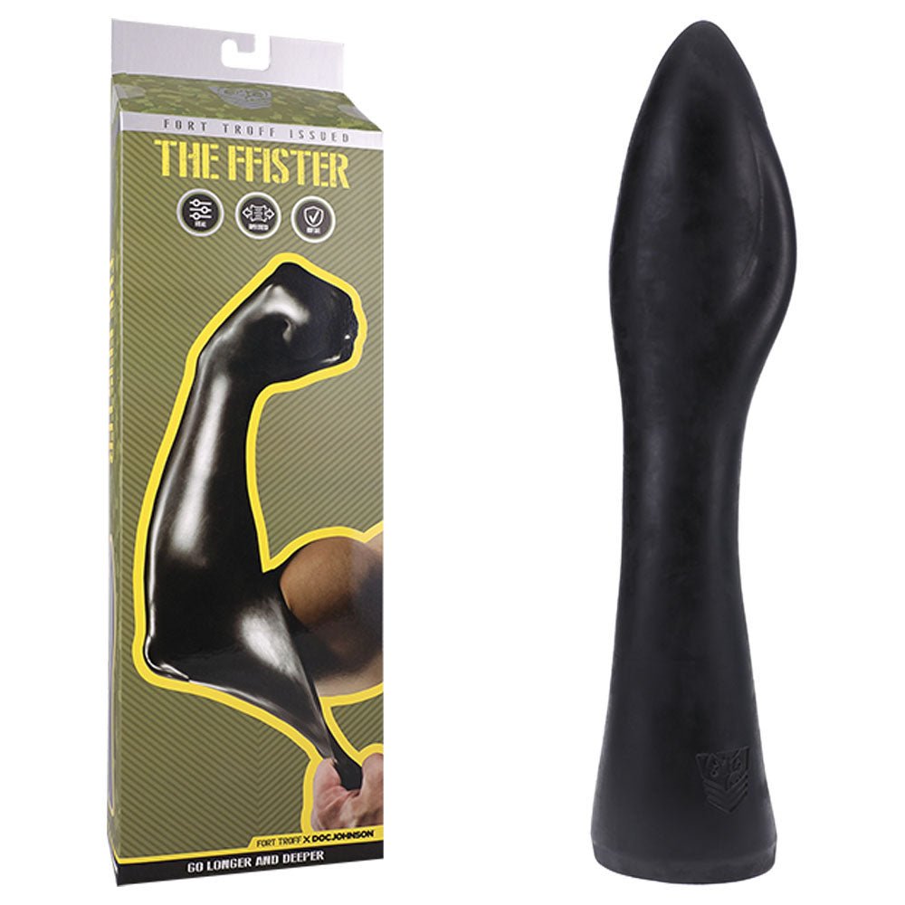 Fort Troff FFister Fisting Sleeve – 35cm Black TPE Anal Toy - ANAL TOYS