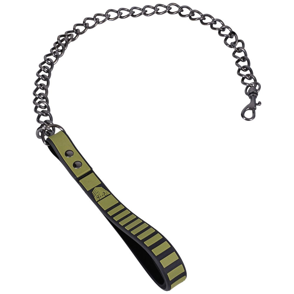 Fort Troff Tactical Collar and Leash Black Green Restraint - BONDAGE - TOYS