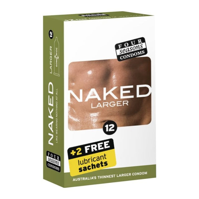 Four Seasons Naked Larger Condom 12 Pc - Adult Toys