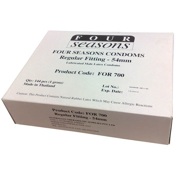 Four Seasons Regular Condoms - Bulk Box of 144 - BULK CONDOMS
