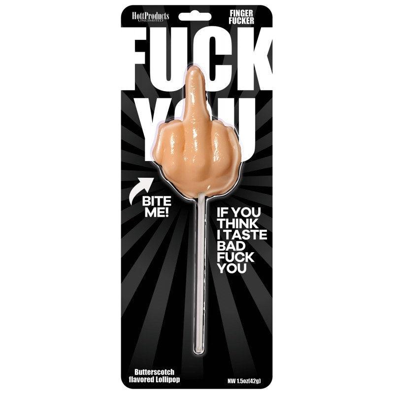 Fuck You Finger Fucker Lollipop - Adult Toys