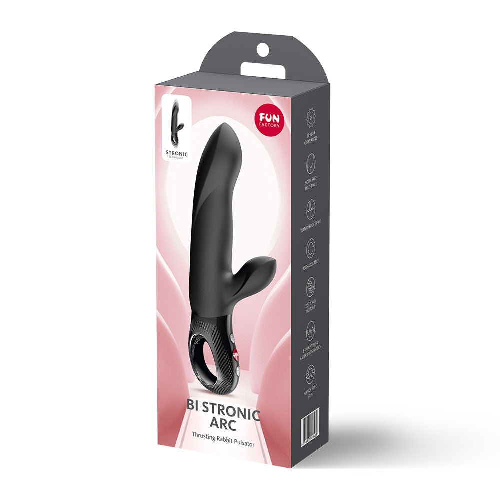 Fun Factory Bi Stronic Arc Thrusting Vibrator – Black Dual Stimulation - VIBRATORS - PREMIUM
