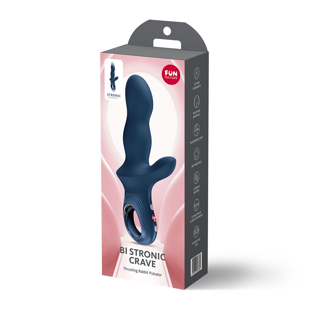 Fun Factory Bi Stronic Crave Nightblue Thrusting G - Spot Vibrator - VIBRATORS - PREMIUM