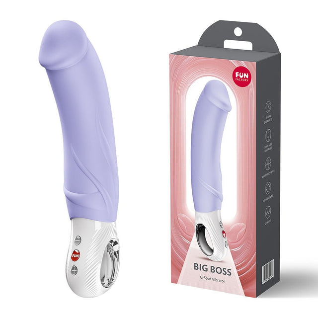 Fun Factory Big Boss G - Spot Vibrator – Purple Silicone USB - C XL 22.9cm - VIBRATORS - PREMIUM