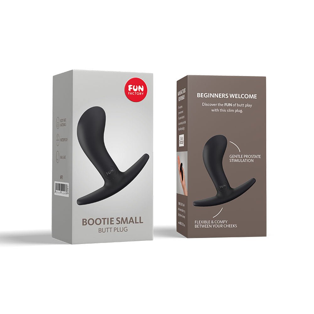 Fun Factory BOOTIE S - Black 7.6 cm Small Butt Plug - Naughty by Nature Adult Store