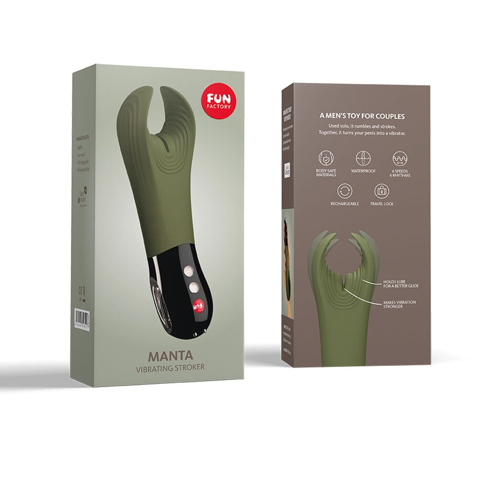 Fun Factory MANTA moss green - black - VIBRATORS - PREMIUM