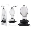 Gender X Crystal Ball - Clear Glass 13.6 cm Butt Plug with Suction Base - Anal Toys