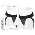 Gender X DOUBLE RIDER - Black Adjustable Strap - On Harness (No Probe Included) - STRAP - ONS