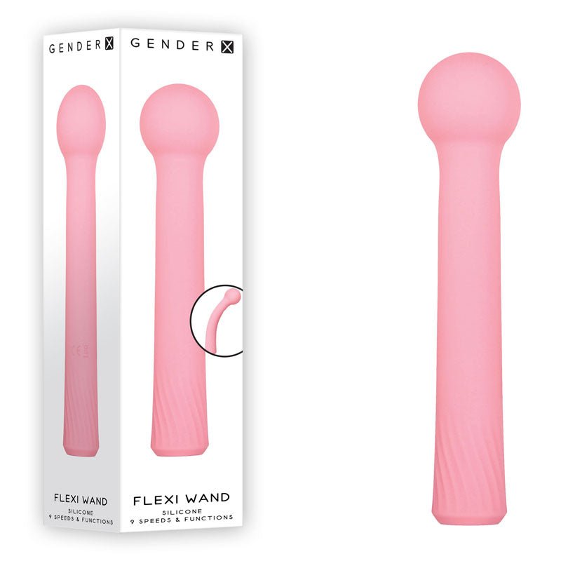 Gender X FLEXI WAND - Pink 16.6 cm USB Rechargeable Vibrator - VIBRATORS