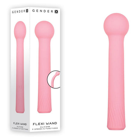 Gender X FLEXI WAND - Pink 16.6 cm USB Rechargeable Vibrator - VIBRATORS