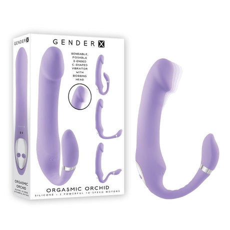 Gender X ORGASMIC ORCHID - Lilac 19 cm USB Rechargeable Strapless - Strap - On - STRAP - ONS