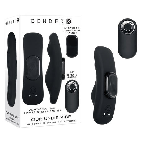 Gender X OUR UNDIE VIBE - Black USB Rechargeable Panty Vibe - STIMULATORS