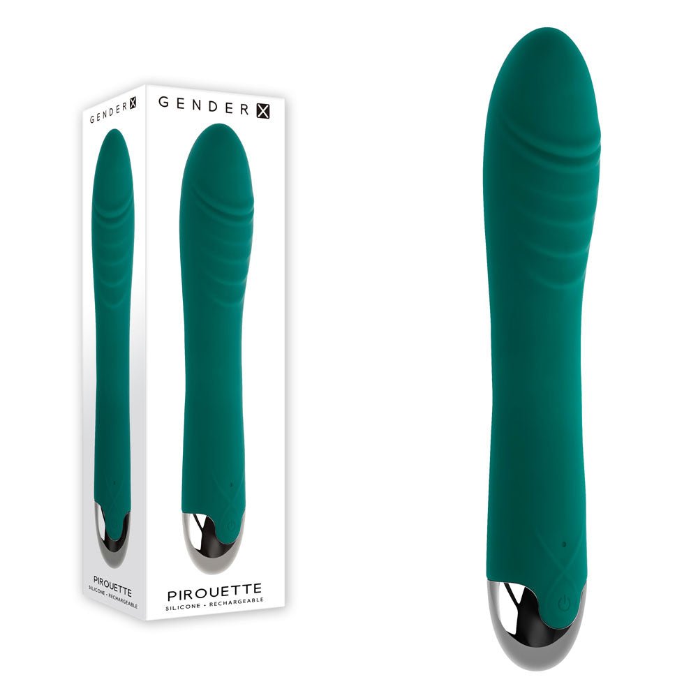 Gender X PIROUETTE - Green 20.6 cm USB Rechargeable Vibrator - VIBRATORS
