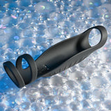 Gender X ROCKETEER - Black USB Rechargeable Vibrating Penis Sleeve - SLEEVES