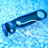 Gender X ROCKETEER - Black USB Rechargeable Vibrating Penis Sleeve - SLEEVES