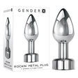 Gender X ROCKIN' METAL PLUG - Metallic 9.3 cm USB Rechargeable Butt Plug - Anal Toys