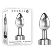 Gender X ROCKIN METAL PLUG MINI - Chrome 7.8 cm USB Rechargeable Vibrating Mini Butt Plug - Anal Toys