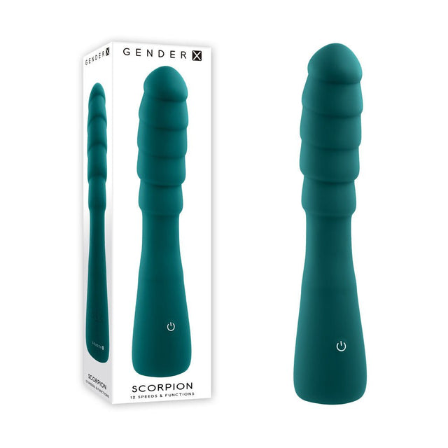 Gender X SCORPION - Green 21.2 cm USB Rechargeable Vibrator - VIBRATORS