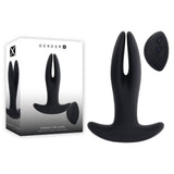 Gender X Spread The Love Black Stretching Anal Plug With Remote - ANAL TOYS