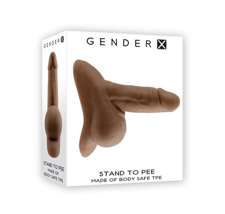 Gender X STAND TO PEE - Dark - Brown Realistic Stand - To - Pee Funnel - GENDER EXPRESSION