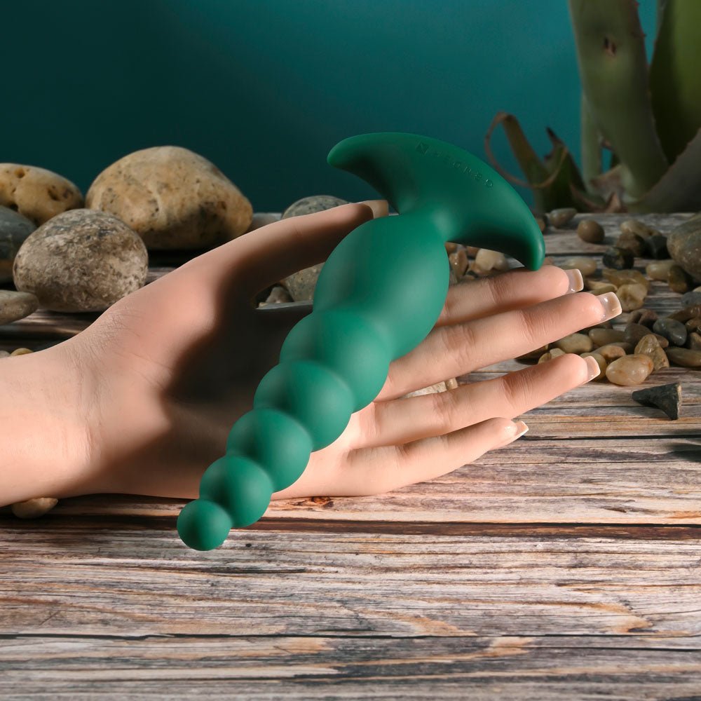 Gender X The Rattler Green Vibrating Anal Plug – 17 cm Silicone Toy - ANAL TOYS