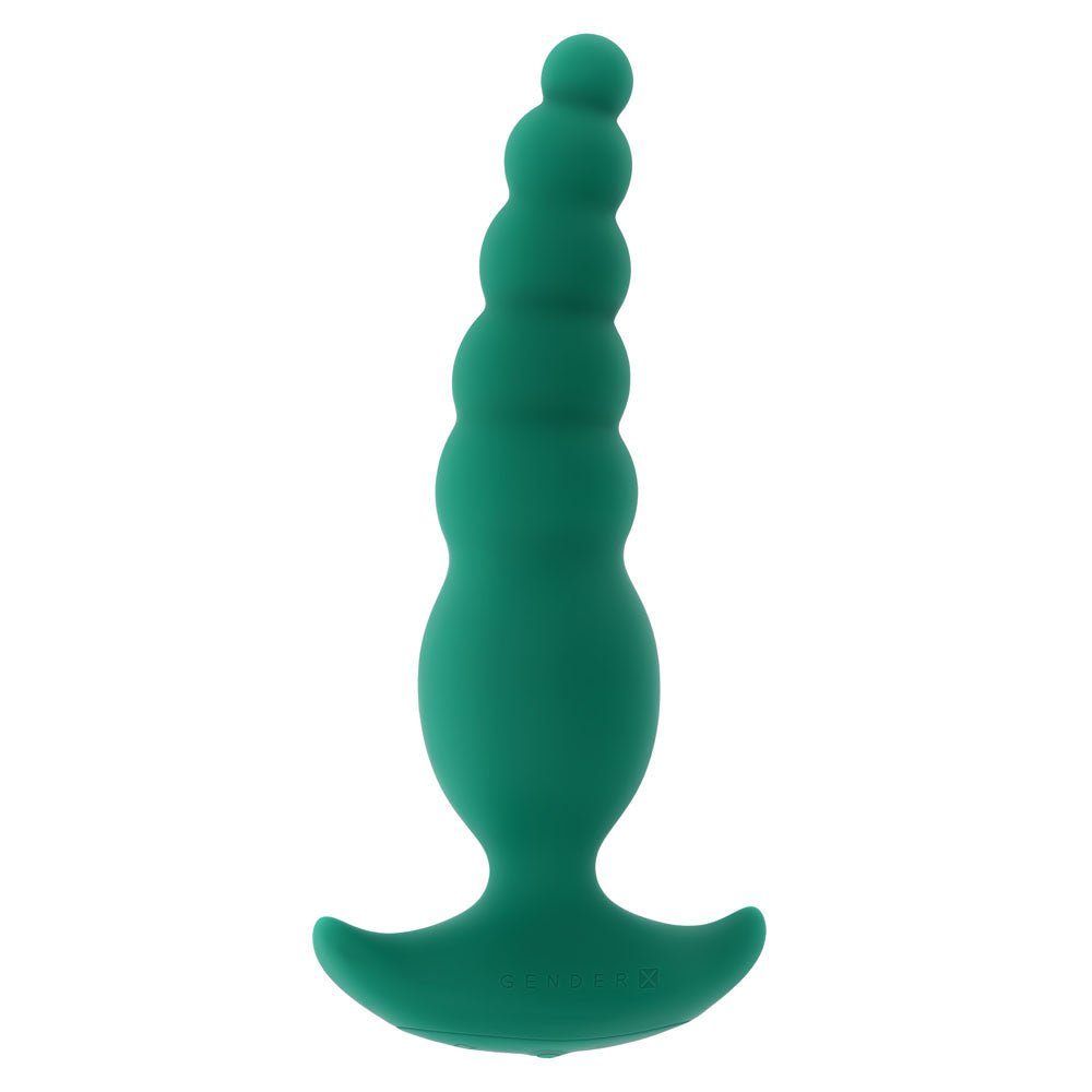 Gender X The Rattler Green Vibrating Anal Plug – 17 cm Silicone Toy - ANAL TOYS