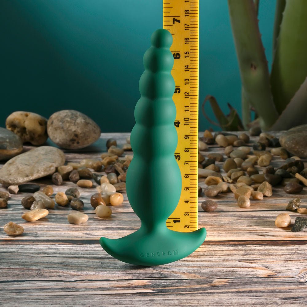 Gender X The Rattler Green Vibrating Anal Plug – 17 cm Silicone Toy - ANAL TOYS
