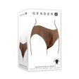 Gender X UNDERGARMENTS - BRIEFS - Dark - Brown Wearable Vagina Briefs - GENDER EXPRESSION