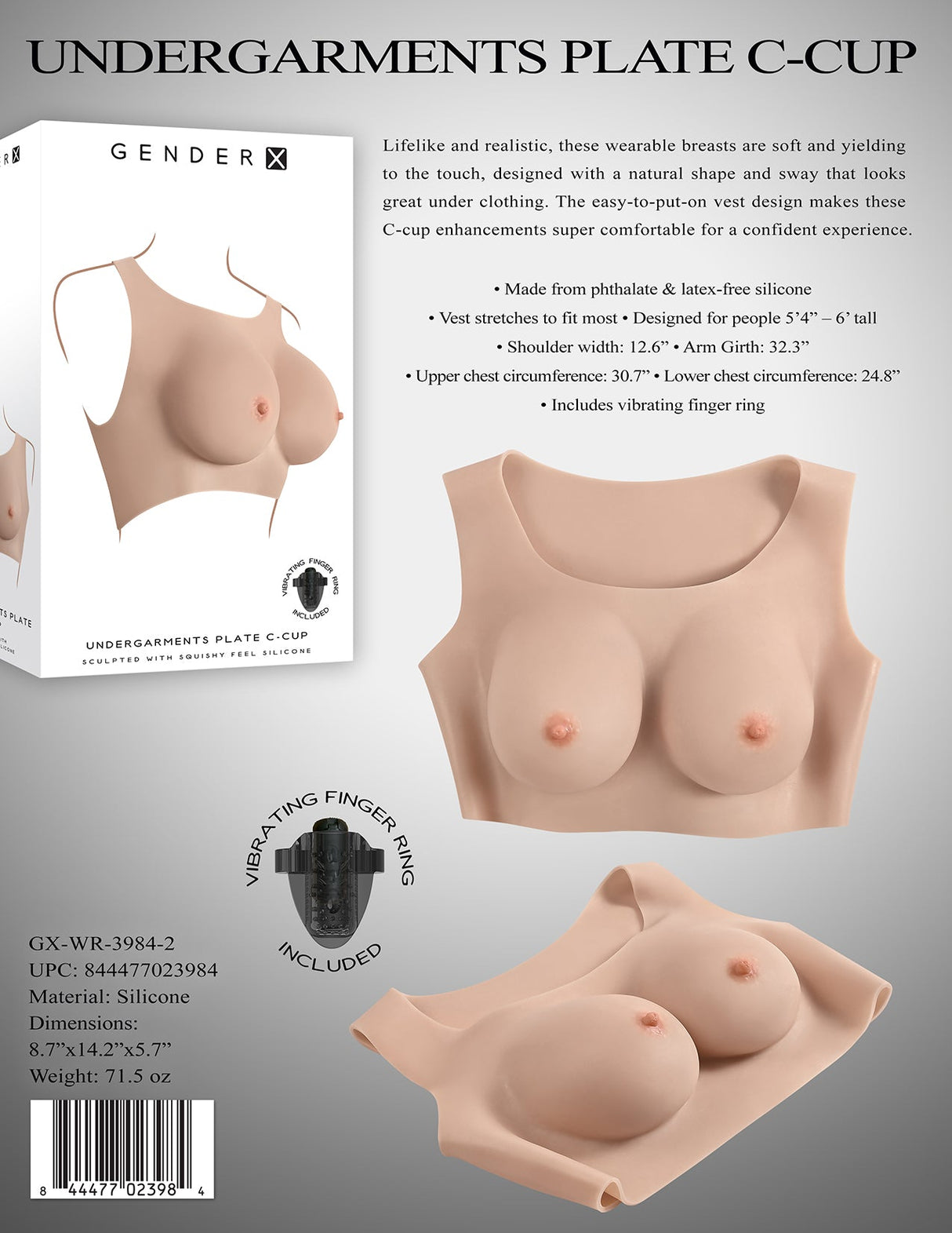 Gender X UNDERGARMENTS - PLATE C - CUP - Light - GENDER EXPRESSION - Naughty by Nature Adult Store