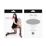 Geo Jacquard Fishnet Tights Black - Naughty by Nature Adult Store