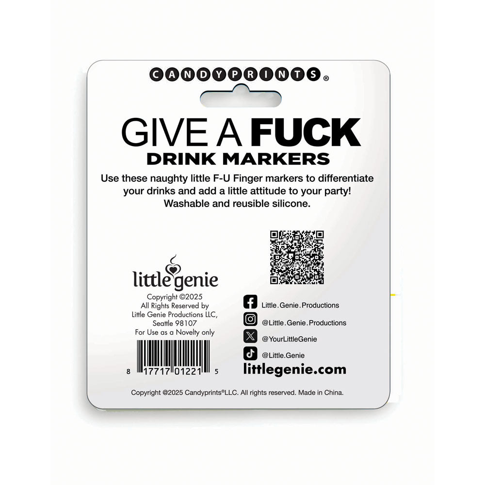 Give A Fuck Drink Markers - Novelty Drink Markers - Set of 6 - NOVELTIES