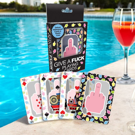 Give A Fuck Playing Cards - Waterproof Novelty Playing Cards - GAMES
