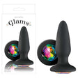 Glams - Black 10.4 cm (4'') Butt Plug with Rainbow Sparkling Gem - Anal Toys