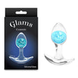 Glams Cosmic - Clear/Blue 8.1 cm Small Butt Plug - ANAL TOYS