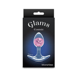 Glams Cosmic - Clear/Pink 8.1 cm Small Butt Plug - ANAL TOYS