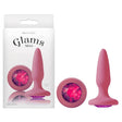 Glams Mini - Pink 8.4 cm (3.3'') Butt Plug with Sparkling Gem - Anal Toys
