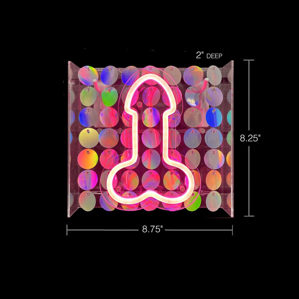 Glitterati Neon Pink Penis Sign - Novelty Neon Light - NOVELTIES