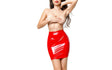Glossy Kellie Mini Skirt - Lingerie