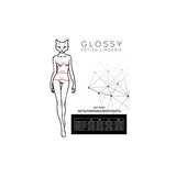 Glossy Kitti Wetlook Bodysuit and Cat Ears Black - Lingerie