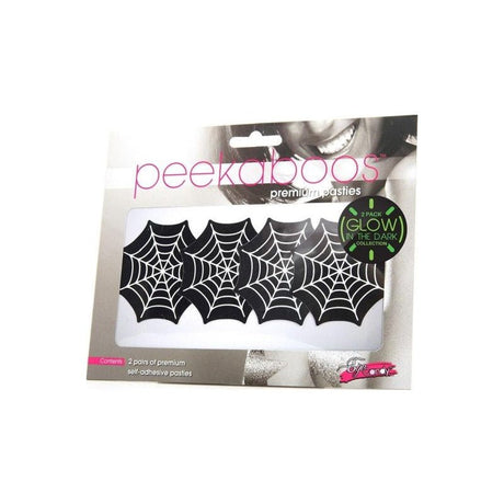 Glow In The Dark Webs Pasties - Lingerie