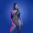 Glow Luminescent Flash Teddy Black Reflective Lingerie Size M L - LINGERIE & BODY WEAR